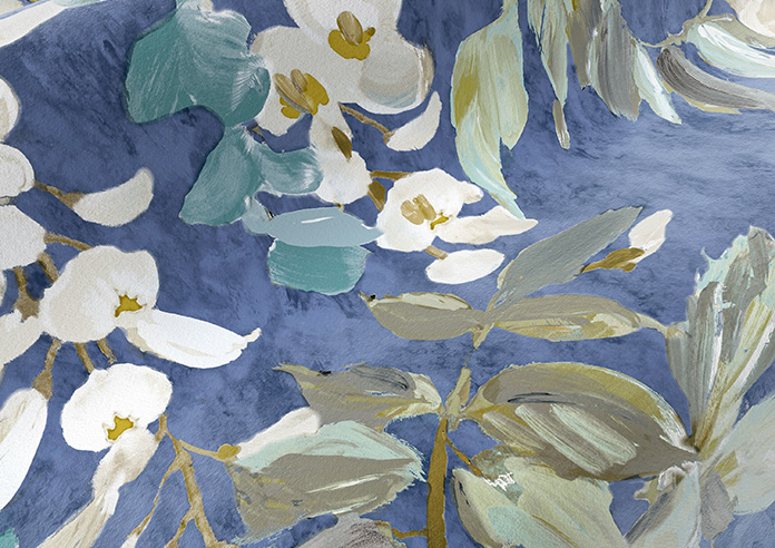 Wisteria, Marine - Twist&Fit Roman Blind - Image 4